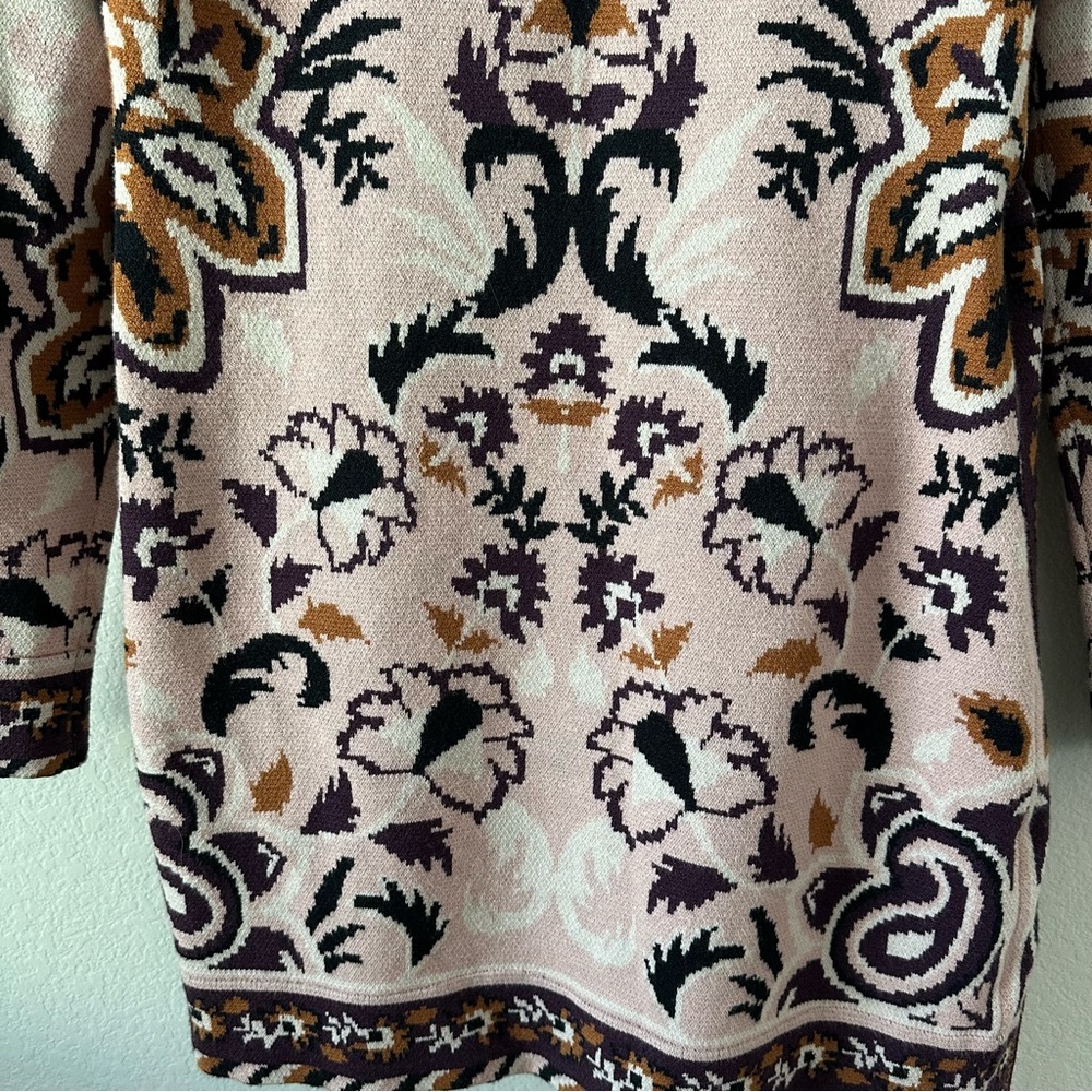 FARM RIO Glam Tapestry Knit Wrap Dress SZ S - Picture 9 of 10